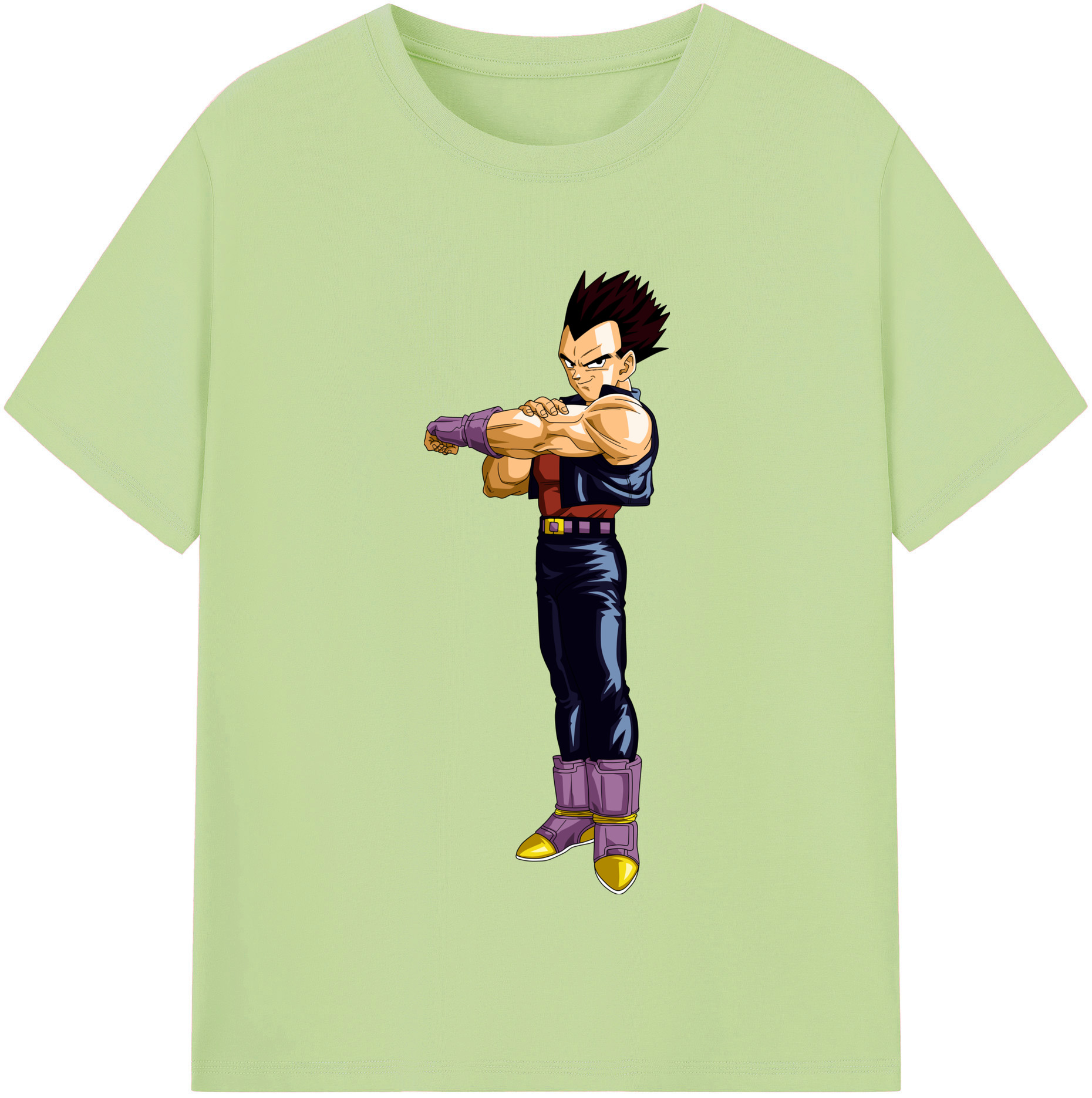 （画像用） ドラゴンボール ベジータ四世（Bejīta Yonsei）DRAGON BALL Vegeta IV 綿100％半袖Tシャツ（フロントプリント）
